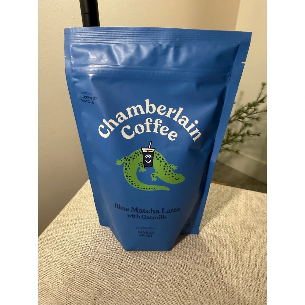 Chamberlain Coffee Blue Matcha Latte with Oatmilk Vanilla Sweet Vegan 10 Cups